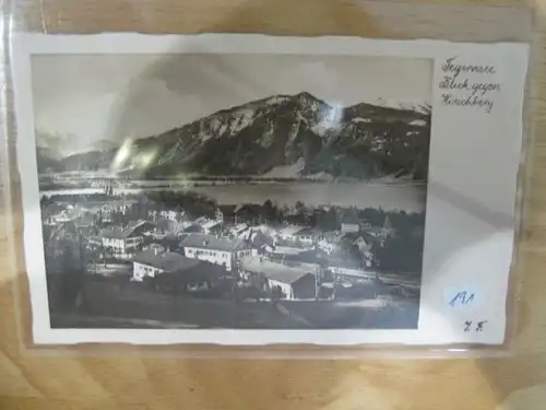 Bayern Alpen Tegernsee Blick gegen Hirschberg