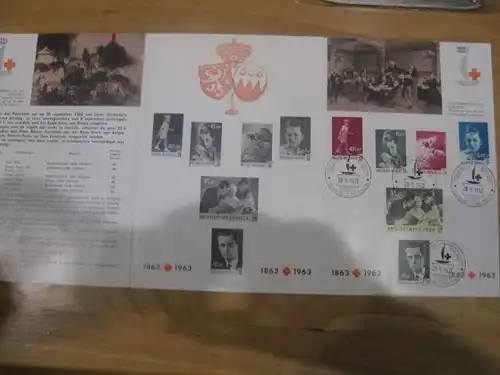 Belgien 100 Jahre Rotes Kreuz Michel-Nr. 1322-28 vom 28.9.1963