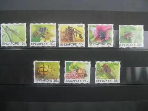 8 Werte Singapore Insekten