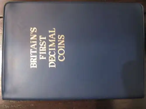 Münzenfolder der ab 15.2.1971 neuen Münzen in Dezimalwährung nach Währungsumstellung NEW PENCE