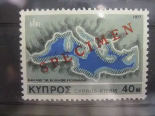 SPECIMEN Muster Mustermarken Zypern (gr.) Umweltschutz 1977
