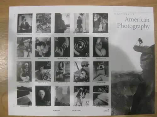 USA Kleinbogen 2002 ** &amp;quot;Masters of American Photography&amp;quot; 20 Marken