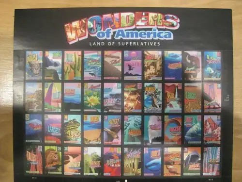 USA Bogen 2006 ** Wonders of America Land of Superlatives mit 40 verschiedenen Werten