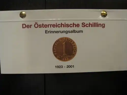 Erinnerungsalbum mit 6 Münzen aus verschiedenen Epochen Österreich