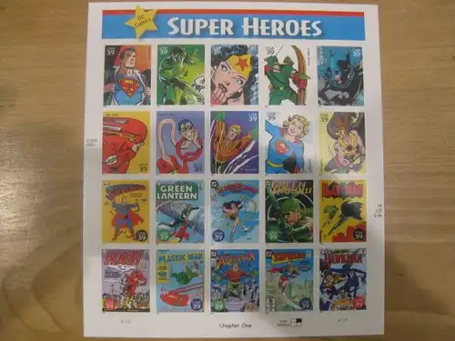 USA Kleinbogen 2006 **;DC Comics - Super Heroes; 20 Marken