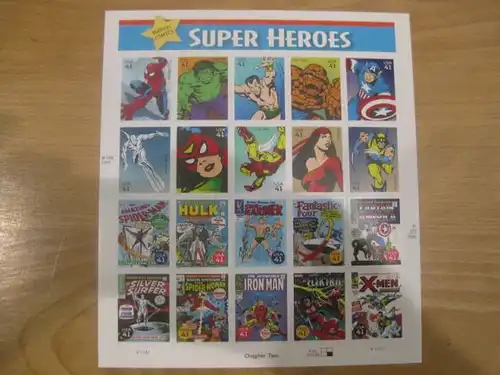 USA Kleinbogen 2007 ** ;Marvel Comics - Super Heroes; 20 Marken