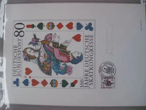 Künstleredition Skatkongresse 1986 ; Handsigniert und numeriert 240/1000, Briefmarkengrafik