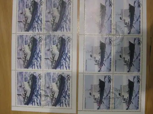 2 verschiedenel Kleinbogen Nordkorea 1984 gestempelt