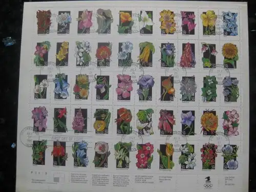 Amtl. FDC mit Bogensatz ZD Blumen 1992