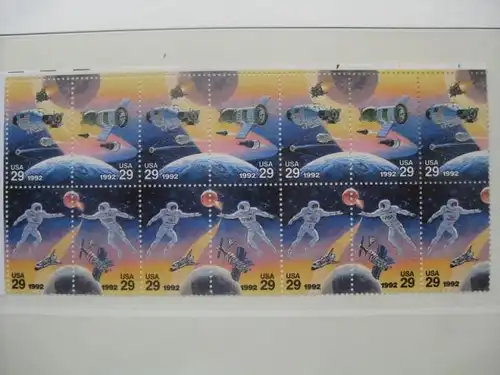 USA ZD Raumfahrt 1992 mit 14 Marken im ZD