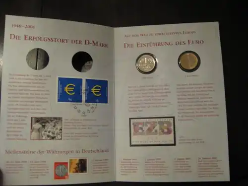 Amtl. Numisblatt der &quot;Deutsche Post&quot; von der Mark zum Euro