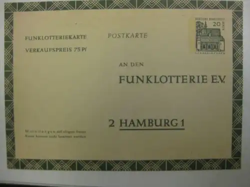 Berlin FUNKLOTTERIE Ganzsache Nr.8 *