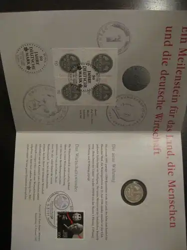 Amtl. Numisblatt der &quot;Deutsche Post&quot; &quot;50 Jahre Deutsche Mark&quot;