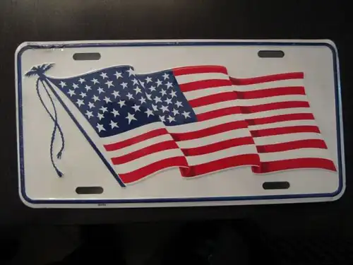 US-Auto-Nummernschild, US-Flagge