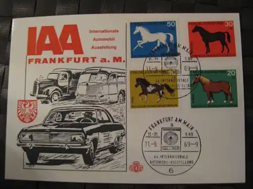 Erinnerungskarte IAA Frankfurt/M. 1969