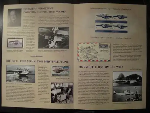 Amtl. Faltblatt der Deutsche Post Flugboot &quot;Do X&quot; - Tag der Briefmarke 2004
