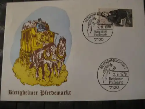 Schmuckbrief ;Bietigheimer Pferdemarkt 1979