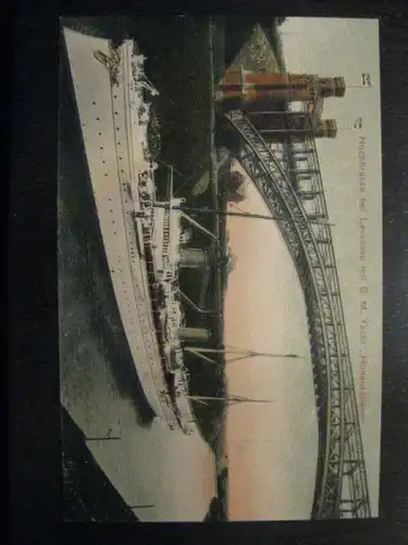 Hochbrücke bei Levensau mit S.M. Yacht &quot;Hohenzollern&quot;