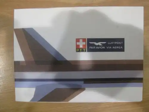 Folder mit 5 eingelegten Flugpostbriefen Swissair 1981