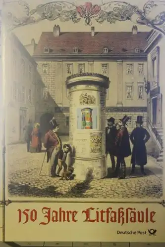 Erinnerungsblatt Gedenkblatt  der Deutsche Post: 150 Jahre Litfaßsäule   