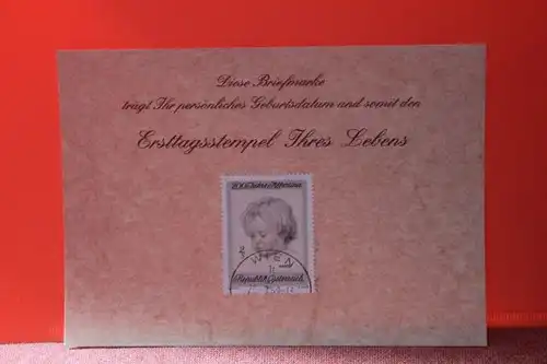 26.9.1959; Geburtstagskarte- Ersttagskarte - Diese Briefmarke trägt Ihr persönliches Geburtsdatum und somit den Ersttagsstempel Ihres Lebens
