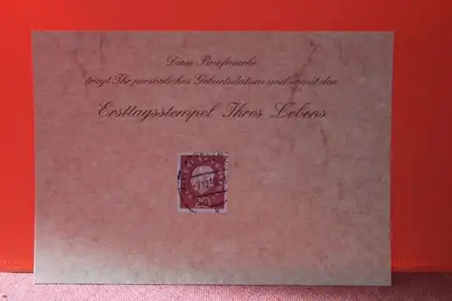 7.12.1959; Geburtstagskarte- Ersttagskarte - Diese Briefmarke trägt Ihr persönliches Geburtsdatum und somit den Ersttagsstempel Ihres Lebens