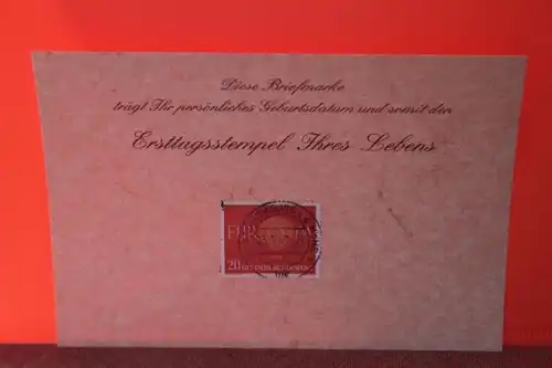 23.9.1960; Geburtstagskarte- Ersttagskarte - Diese Briefmarke trägt Ihr persönliches Geburtsdatum und somit den Ersttagsstempel Ihres Lebens
