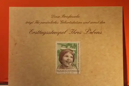 16.6.1969; Geburtstagskarte- Ersttagskarte - Diese Briefmarke trägt Ihr persönliches Geburtsdatum und somit den Ersttagsstempel Ihres Lebens