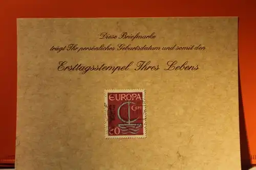 9.1.1967; Geburtstagskarte- Ersttagskarte - Diese Briefmarke trägt Ihr persönliches Geburtsdatum und somit den Ersttagsstempel Ihres Lebens