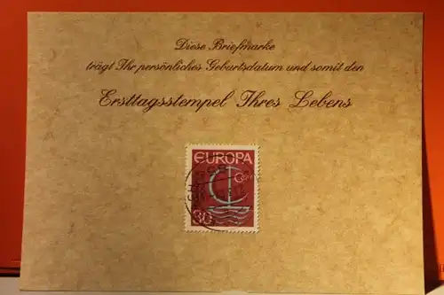 20.3.1967; Geburtstagskarte- Ersttagskarte - Diese Briefmarke trägt Ihr persönliches Geburtsdatum und somit den Ersttagsstempel Ihres Lebens