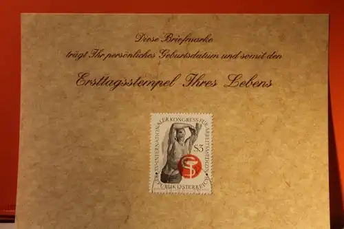 13.9.1966; Geburtstagskarte- Ersttagskarte - Diese Briefmarke trägt Ihr persönliches Geburtsdatum und somit den Ersttagsstempel Ihres Lebens