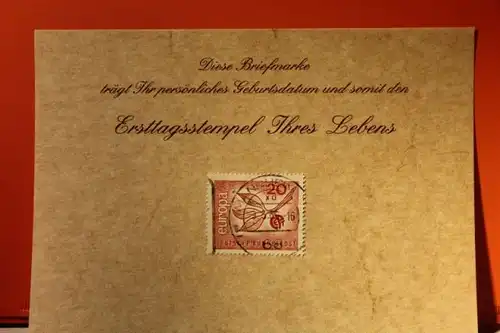 9.5.1966; Geburtstagskarte- Ersttagskarte - Diese Briefmarke trägt Ihr persönliches Geburtsdatum und somit den Ersttagsstempel Ihres Lebens