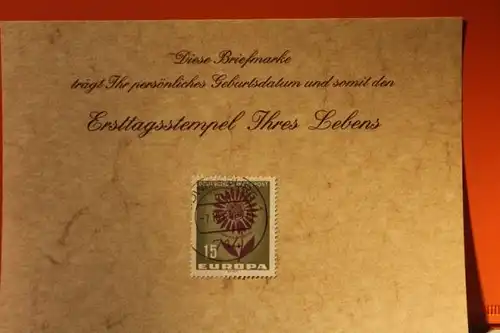 7.10.1964; Geburtstagskarte- Ersttagskarte - Diese Briefmarke trägt Ihr persönliches Geburtsdatum und somit den Ersttagsstempel Ihres Lebens