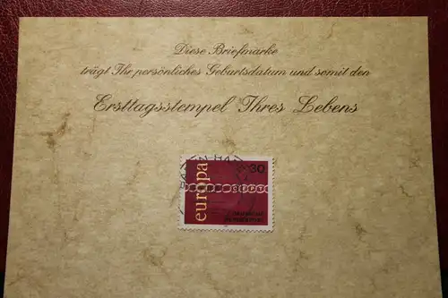 29.10.1971; Personalisierte Geburtstagskarte; Personalisierte Ersttagskarte; Personalisierte Geburtskarte