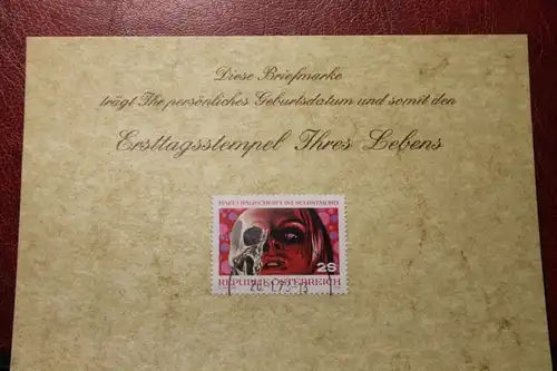 26.1.1971; Personalisierte Geburtstagskarte; Personalisierte Ersttagskarte; Personalisierte Geburtskarte