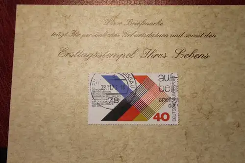 28.11.1973; Personalisierte Geburtstagskarte; Personalisierte Ersttagskarte; Personalisierte Geburtskarte