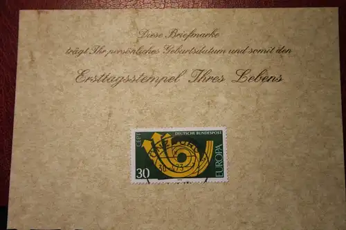 30.4.1973; Personalisierte Geburtstagskarte; Personalisierte Ersttagskarte; Personalisierte Geburtskarte