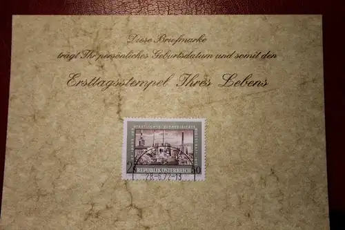 28.6.1972; Personalisierte Geburtstagskarte; Personalisierte Ersttagskarte; Personalisierte Geburtskarte