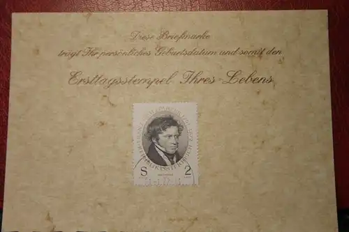 21.1.1972; Personalisierte Geburtstagskarte; Personalisierte Ersttagskarte; Personalisierte Geburtskarte