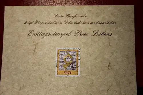 2.10.1972; Personalisierte Geburtstagskarte; Personalisierte Ersttagskarte; Personalisierte Geburtskarte