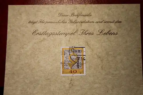 16.10.1973; Personalisierte Geburtstagskarte; Personalisierte Ersttagskarte; Personalisierte Geburtskarte