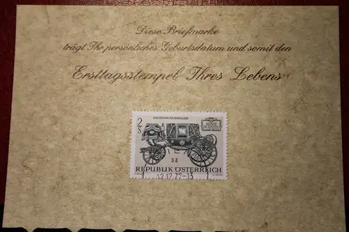 12.12.1972; Personalisierte Geburtstagskarte; Personalisierte Ersttagskarte; Personalisierte Geburtskarte