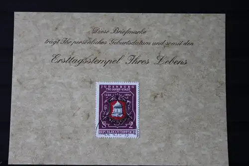 24.4.1974; Personalisierte Geburtstagskarte; Personalisierte Ersttagskarte; Personalisierte Geburtskarte