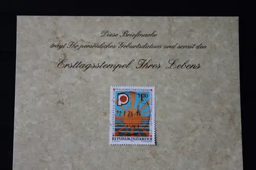 22.1.1975; Personalisierte Geburtstagskarte; Personalisierte Ersttagskarte; Personalisierte Geburtskarte