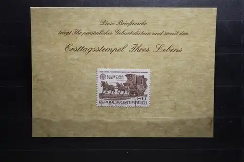 30.7.1982; Personalisierte Geburtstagskarte; Personalisierte Ersttagskarte; Personalisierte Geburtskarte