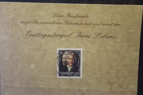 6.8.1985; Personalisierte Geburtstagskarte; Personalisierte Ersttagskarte; Personalisierte Geburtskarte