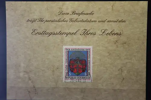 29.4.1983; Personalisierte Geburtstagskarte; Personalisierte Ersttagskarte; Personalisierte Geburtskarte