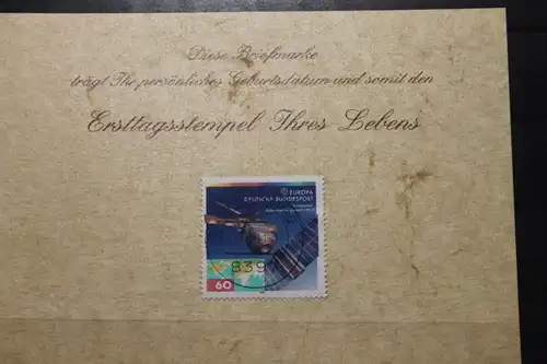 7.8.1991; Personalisierte Geburtstagskarte; Personalisierte Ersttagskarte; Personalisierte Geburtskarte