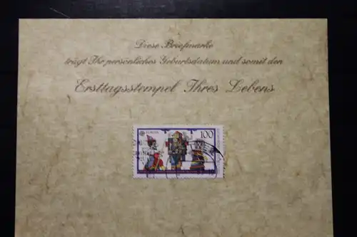 5.6.1989; Personalisierte Geburtstagskarte; Personalisierte Ersttagskarte; Personalisierte Geburtskarte