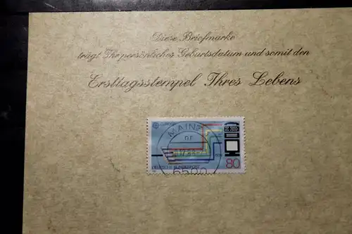 10.12.1988; Personalisierte Geburtstagskarte; Personalisierte Ersttagskarte; Personalisierte Geburtskarte